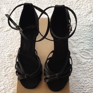 Black ball room dancing shoes